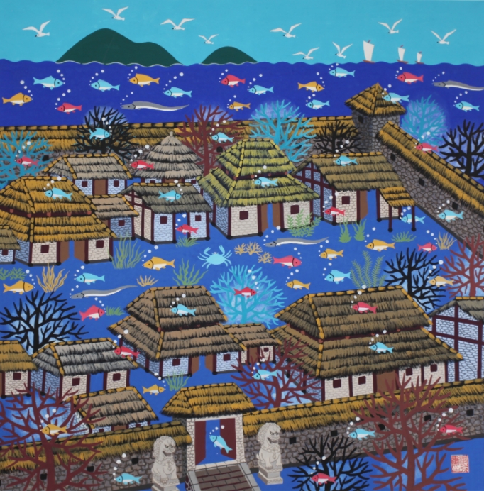 沉没的东京城 - 金山农民画